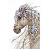 Kit broderie point de croix avec perles - Charivna Mit - Cheval fantastique