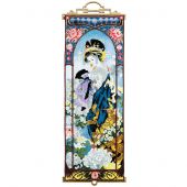 Kit broderie point de croix avec perles - Charivna Mit - Geisha avec chrysanthèmes