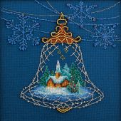 Kit broderie point de croix avec perles - Charivna Mit - Lumière de Noël