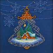 Kit broderie point de croix avec perles - Charivna Mit - Lumière de Noël