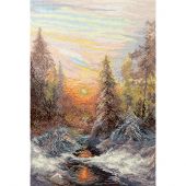 Kit broderie point de croix - Charivna Mit - Soleil d'hiver