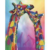 Kit de broderie Diamant - Diamond Art - Girafes