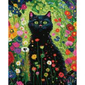 Kit de broderie Diamant - Diamond Dotz - Chat de jardin