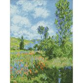 Kit de broderie Diamant - Diamond Dotz - Vue de Vétheuil d'après Monet