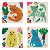 Kit de broderie Diamant - Diamond Dotz - 4 designs "J'adore les chats"