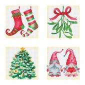 Kit de broderie Diamant - Diamond Dotz - 4 designs "Joie de Noël"