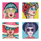 Kit de broderie Diamant - Diamond Dotz - 4 designs "Femmes"