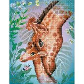 Kit de broderie Diamant - Diamond Dotz - Calins de girafes