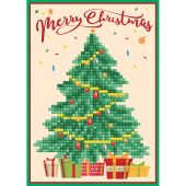 Carte broderie Diamant - Diamond Dotz - Merry Christmas