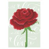 Carte broderie Diamant - Diamond Dotz - Rose