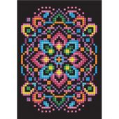 Carte broderie Diamant - Diamond Dotz - Mandala fond noir