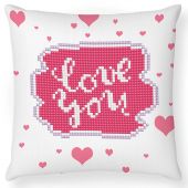 Kit de coussin broderie Diamant - Diamond Dotz - Love you