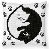 Kit de coussin broderie Diamant - Diamond Dotz - Lueur de chats