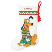Kit de chaussette de Noël à broder - Dimensions - Pluto