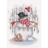 Kit point de croix - Dimensions - Joyeux bonhomme de neige