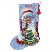 Kit de chaussette de Noël à broder - Dimensions - Père Noël