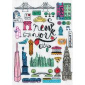 Kit broderie point de croix - Dimensions - New York et Paris