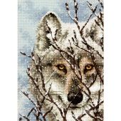 Kit broderie point de croix - Dimensions - Loup