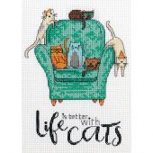 Kit point de croix - Dimensions - Chats ludiques