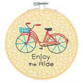 Kit de broderie sur tambour - Dimensions - Bicyclette