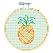 Kit de broderie sur tambour - Dimensions - Ananas