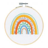 Kit de broderie sur tambour - Dimensions - Arc-en-ciel