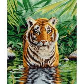 Kit point de croix - DMC - Le bain du tigre