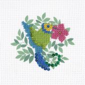 Kit broderie point de croix enfant avec tambour - DMC - Le colibri