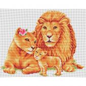 Kit broderie point de croix - Dutch Stitch Brothers - Safari Lions
