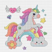 Kit broderie point de croix - Dutch Stitch Brothers - Licorne