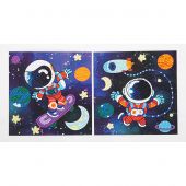Kit de broderie Diamant enfant - Dotzies - S'amuser dans l'espace - 2 designs