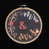 Kit de broderie sur tulle - Duftin - Mr et Mrs