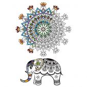 Toile pré-dessinée - Zenbroidery - Mandala éléphant
