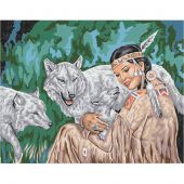 Canevas Pénélope  - Gobelin. L - Gardienne des loups