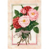 Kit broderie point de croix - Toison d'or - Roses vintage