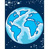 Kit de canevas pour enfant - Luc Créations - La planète Terre