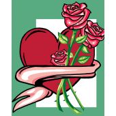 Kit de canevas pour enfant - Luc Créations - Roses de coeur