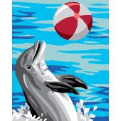 Kit de canevas pour enfant - Luc Créations - Le dauphin