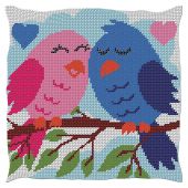 Kit de coussin gros trous - Luc Créations - Couple d'oiseaux