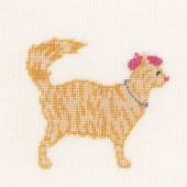 Kit broderie point de croix - Lanarte - Chat jazz