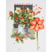 Kit broderie point de croix - Lanarte - Amaryllis joyeux