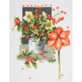 Kit broderie point de croix - Lanarte - Amaryllis joyeux