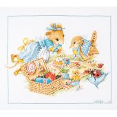 Kit broderie point de croix - Lanarte - Pique-nique avec Vera - Etamine