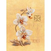Kit broderie point de croix - Lanarte - Les 3 orchidées