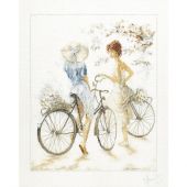 Kit broderie point de croix - Lanarte - Jeunes filles à vélo