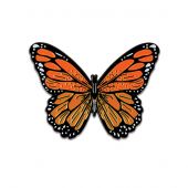 Support aiguilles - Letistitch - Aimant à aiguilles - Papillon orange