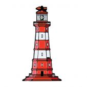 Support aiguilles - Letistitch - Aimant à aiguilles - Phare rouge