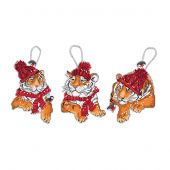 Kit d'ornement à broder - Letistitch - Kit figurines tigres de Noël 
