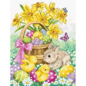 Kit point de croix - Letistitch - Lapin et poussins de Pâques