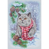 Kit broderie point de croix - Letistitch - Chat d'hiver